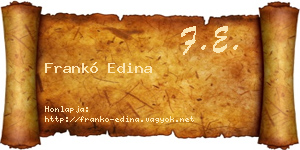 Frankó Edina névjegykártya