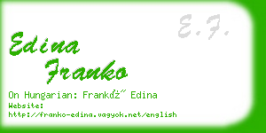 edina franko business card